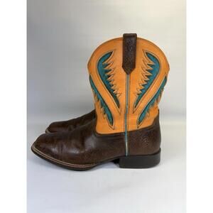 Ariat Quickdraw VentTEK Western Boots US 5.5 EU 37 Orange Teal